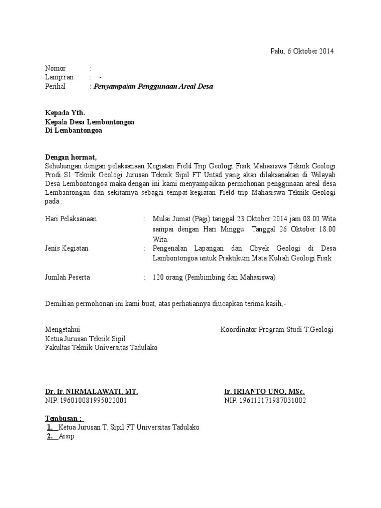Contoh Surat Bantuan Dana Tour Contoh Surat 