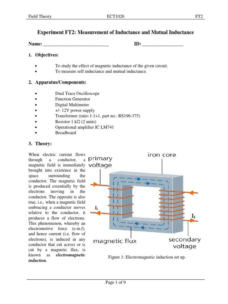 Measuenent Of Inductance And Mutual Inductance Pdf