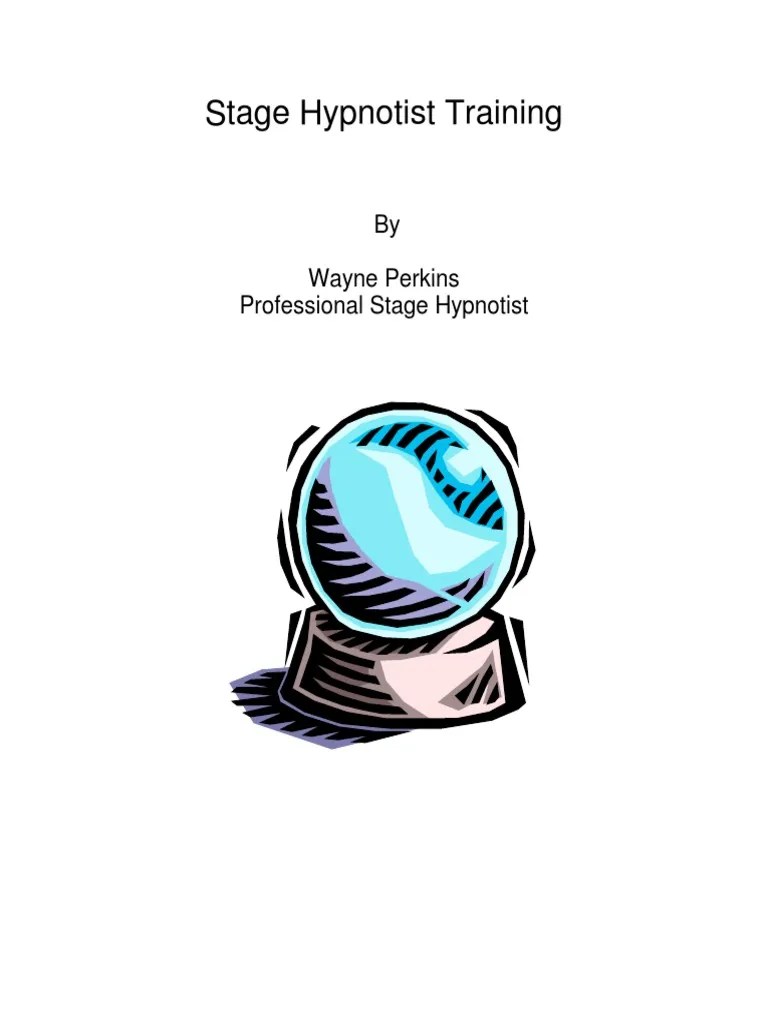 Stage Hypnotist Training PDF | PDF | Hypnosis | Psychological States