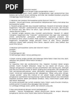 Menganalisis hubungan internasional dan organisasi internasional a. Soal Dan Jawaban Ekonomi Makro Pdf