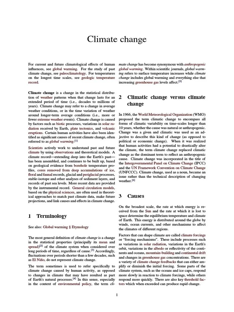 Climate Change | PDF | Climate Change | Climate