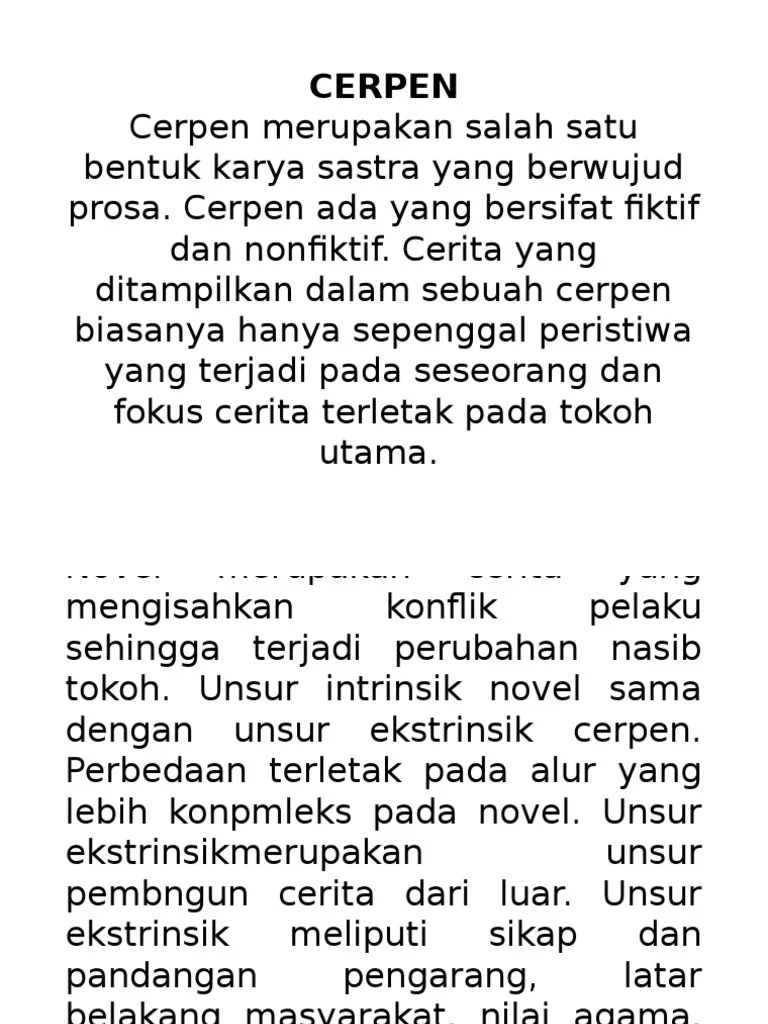 Unsur Intrinsik Cerpen | PDF