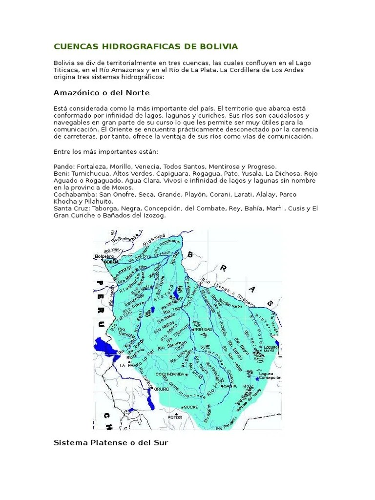 Hidrografia Bolivia | PDF | Lago | Agua Y Política