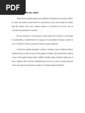 Tomas falsas de nuestra interpretación del himno de andalucía. El Juego Del Panuelo Pdf Sicologia Science