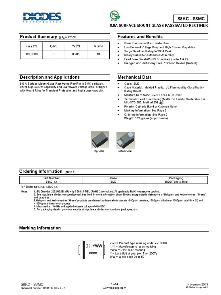 S8kc Ds31117 Rectifier Capacitor