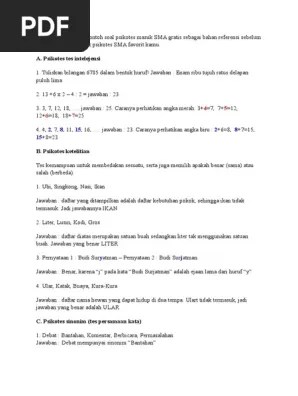 Cara mengetahui nomor smartfren dengan cepat. 29 Contoh Soal Psikotes Sma Contoh Soal Terbaru