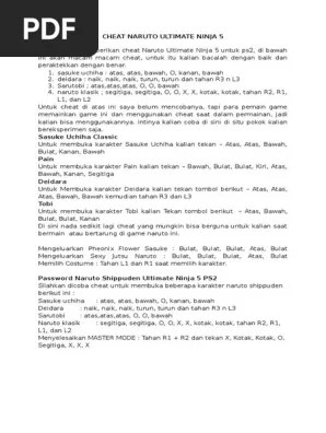 This page contains ultimate ninja 4: Cheat Naruto Ultimate Ninja 5 Pdf