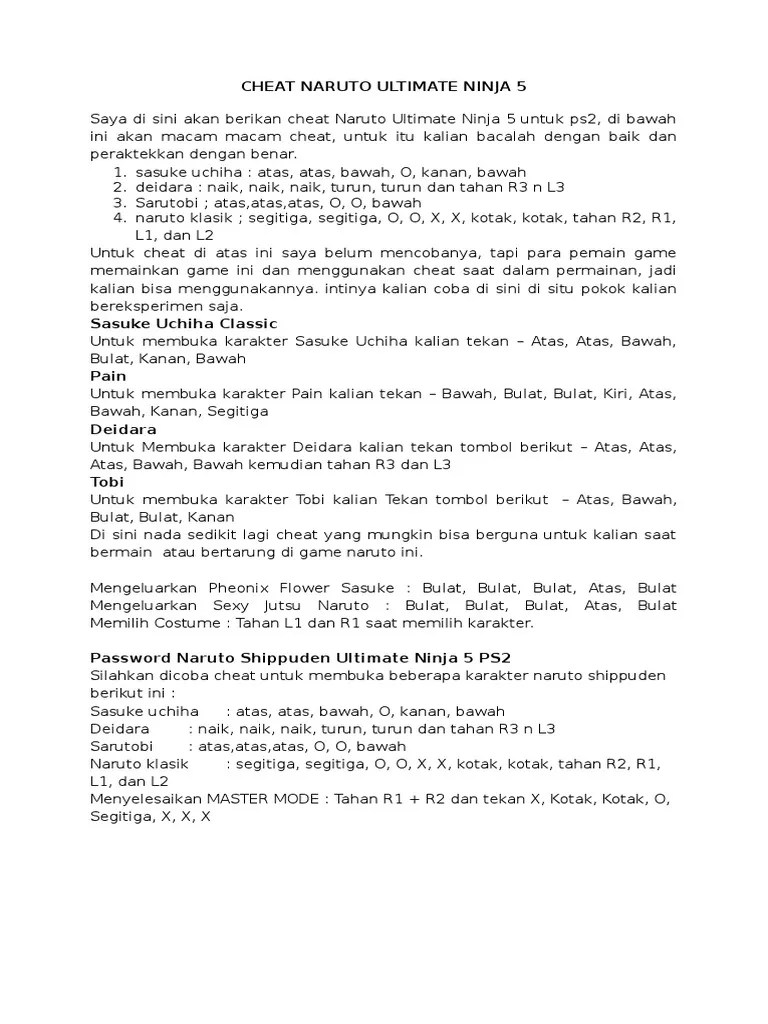 2, chiyo dengan boneka, kalahkan sasori (wujud asli) di master . Paswort Naruto Goreng