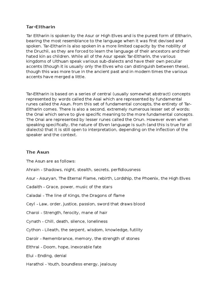 Elf Languages | PDF | Elves | Northumbrian Folkloric Beings