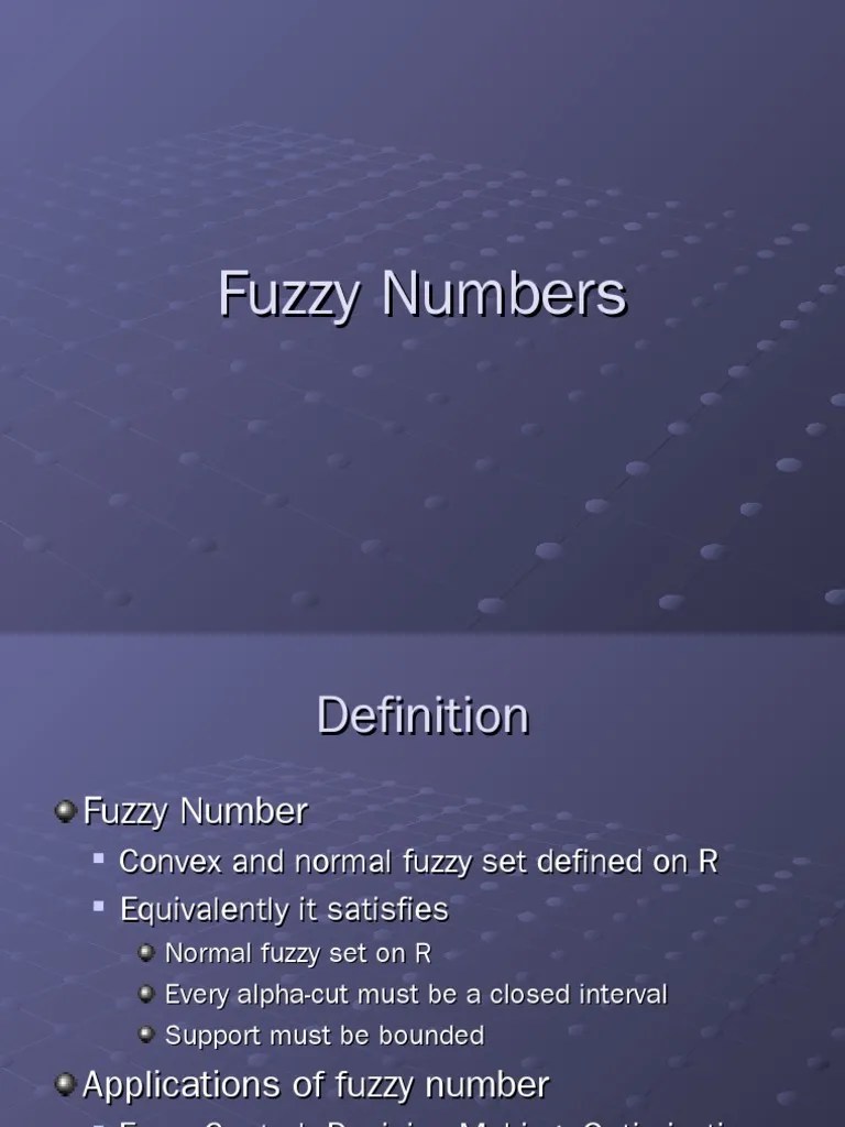 Fuzzy Numbers | PDF | Fuzzy Logic | Multiplication