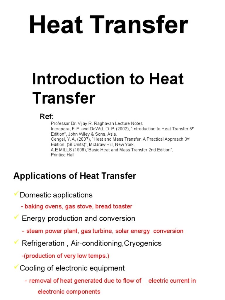 Chapter 1 - Introduction To Heat Transfer | PDF | Heat Transfer ...