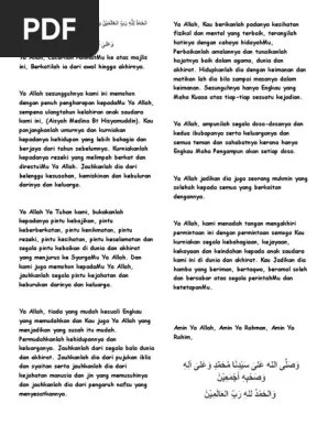 Dan bacaan yang terakhir dalam tulisan arab atau jawi bagi anda yang boleh membacanya. Doa Selamat Hari Lahir Pdf