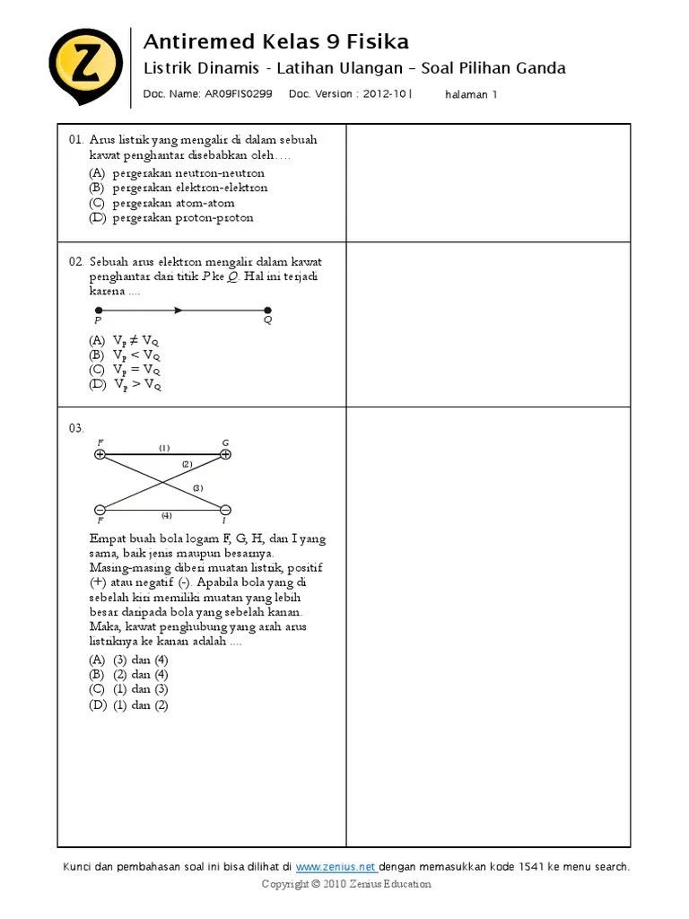 Masuk untuk lanjut belajar nggak pake hambatan. Listrik Dinamis Pdf
