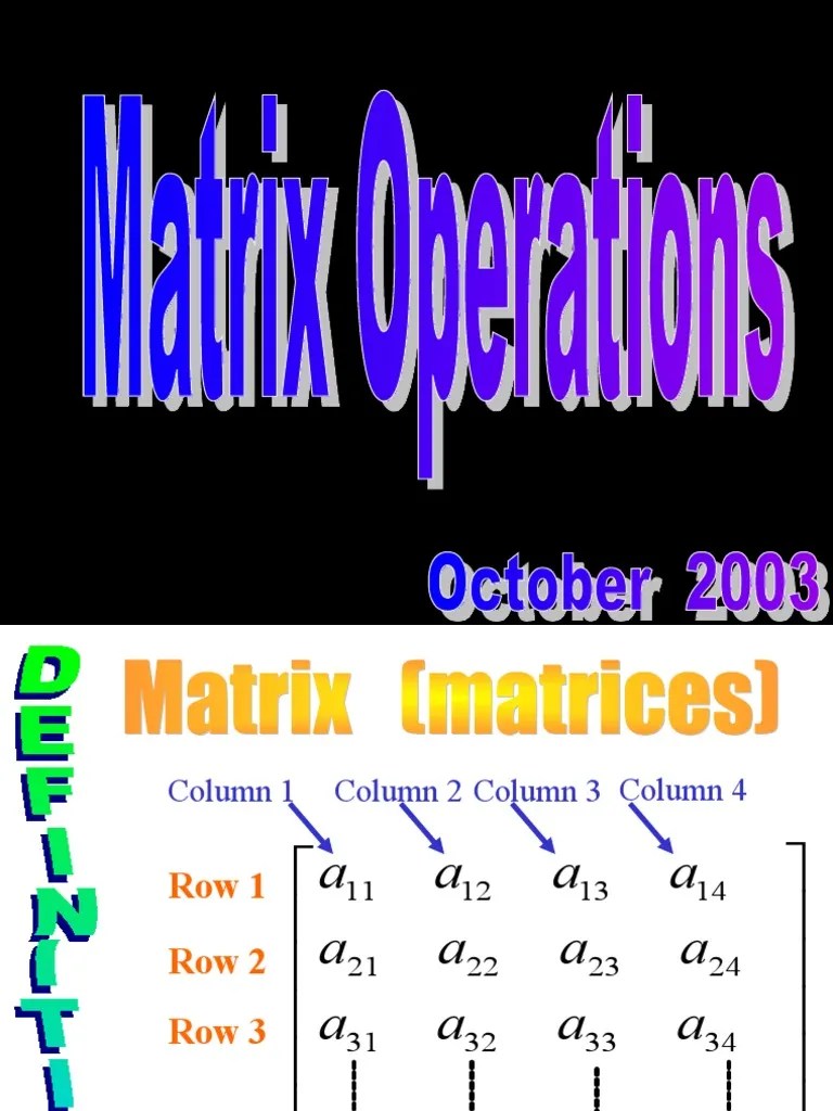Presentation Determinants And Matrices | PDF | Matrix (Mathematics) | Mathematical Relations