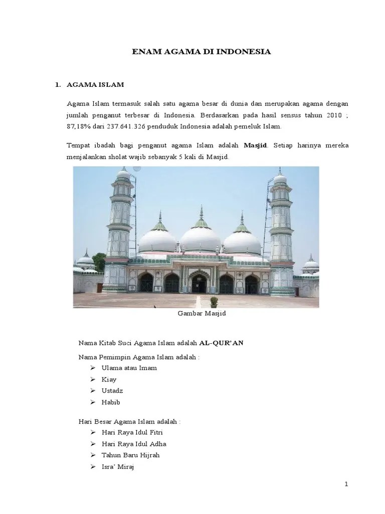 6 Agama Di Indonesia | PDF