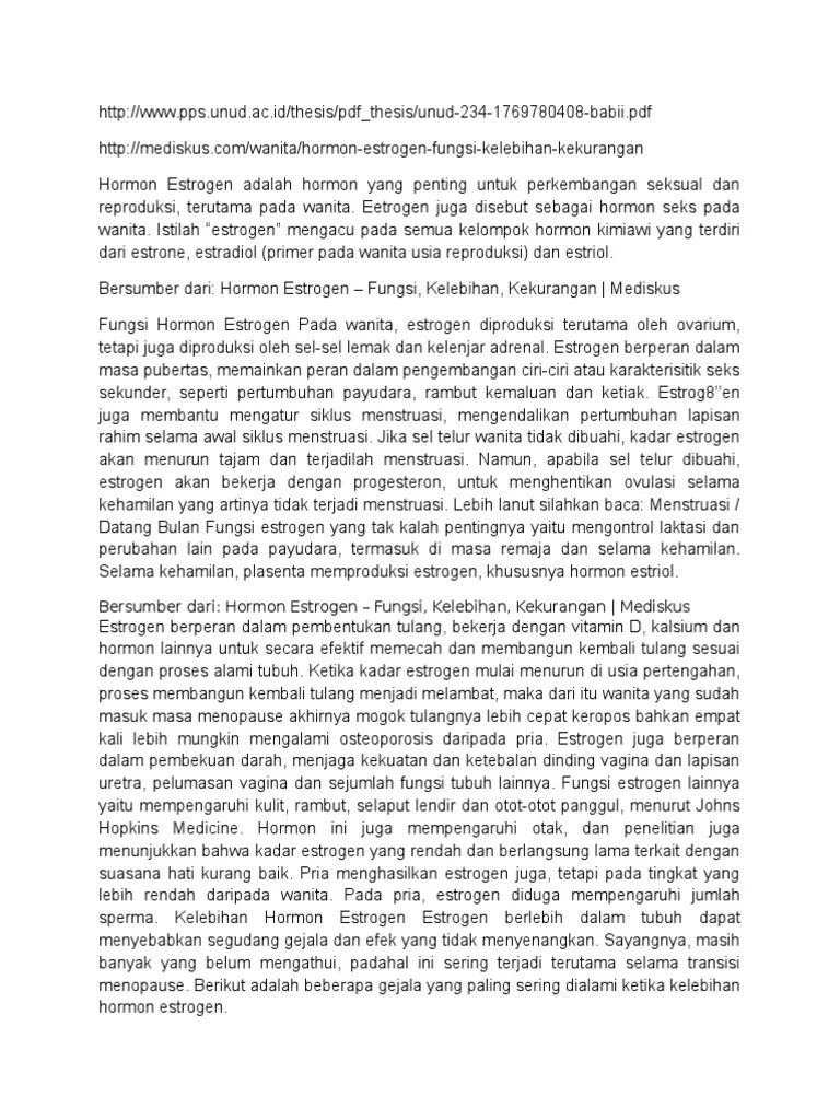 Data Mentah Hormon Estrogen | PDF