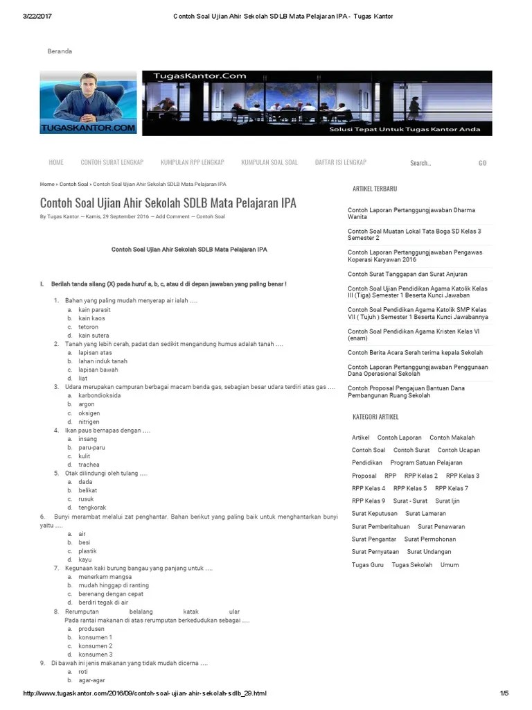 Eprints of wahid hasyim university is one of the digital repository from universities in semarang based on islamic values of ahlussunah wal jamaah (aswaja) Contoh Soal Ujian Ahir Sekolah Sdlb Mata Pelajaran Ipa Tugas Kantor Pdf