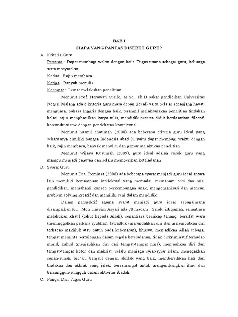 Tips Menjadi Guru (Resume) | PDF