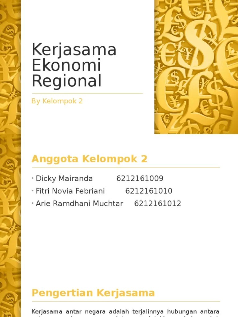 Kerjasama Ekonomi Regional | PDF