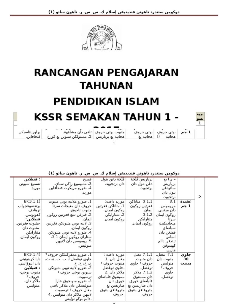Rpt pendidikan islam tahun 3 kssr semakan pendidik2u. Rpt Pendidikan Islam Tahun 4 2019 Jordyndsx