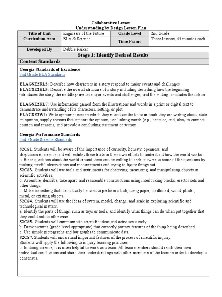 Specific expectations are given for students who complete each grade from preschool through eighth grade and for high school. Collaborative Lesson With 2nd Grade Pdf Science Expert