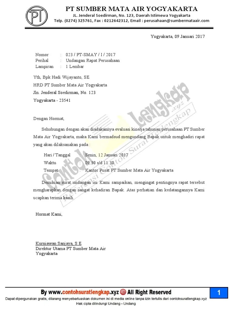Yuk Belajar Contoh Surat Undangan Rapat Tentang Evaluasi Produk Type Rumah Minimalis [Terbaru] 