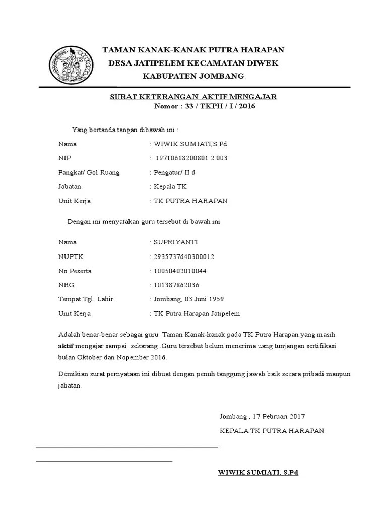 Download surat permohomam sertifikat elektronik pajak dan permintaan. Contoh Surat Pernyataan Kepala Sekolah Untuk Guru ...