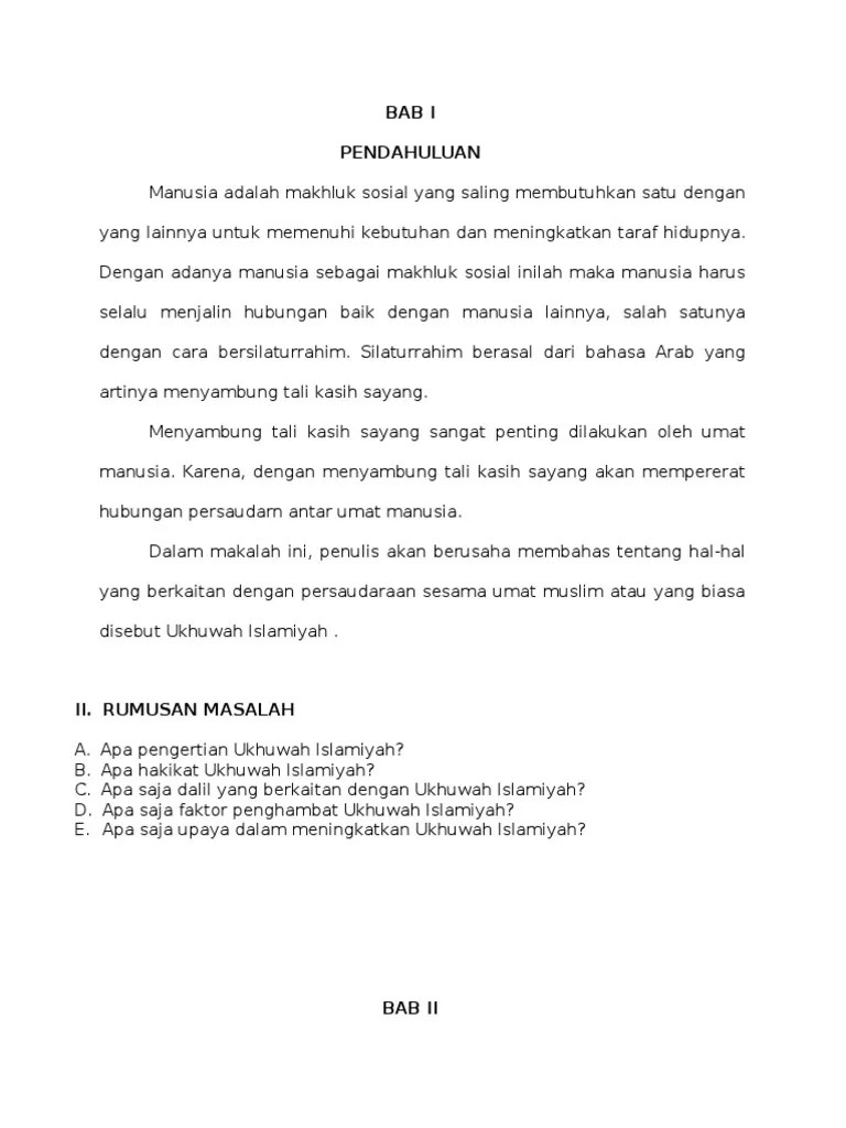 Apa Maksud Ukhuwah Islamiyah