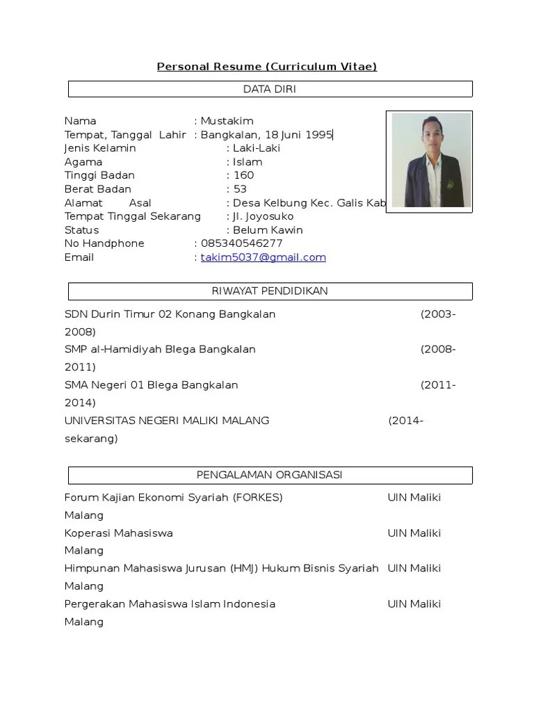 Download cv beasiswa dan template cv beasiswa gratis. Curriculum Vitae Bi Pdf
