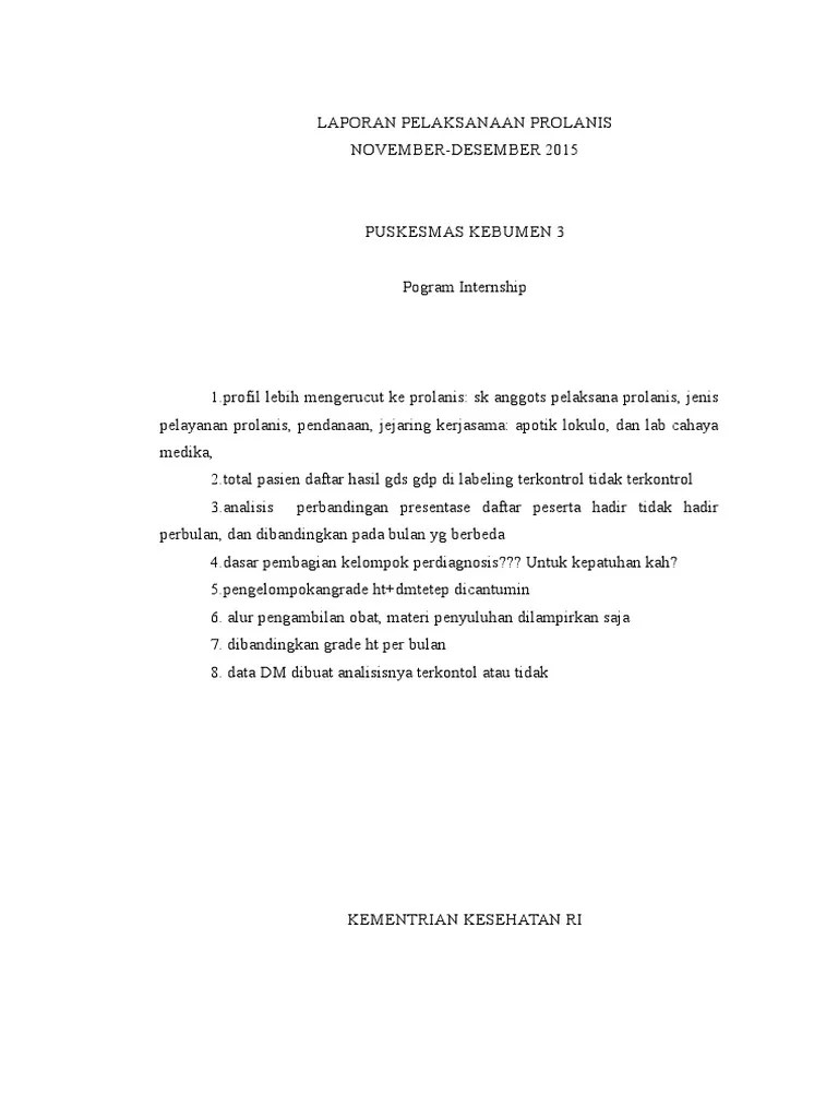 Laporan Pelaksanaan Prolanis | PDF