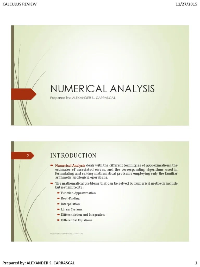 Numerical Analysis-1. Preliminaries PDF | PDF | Numerical Analysis ...