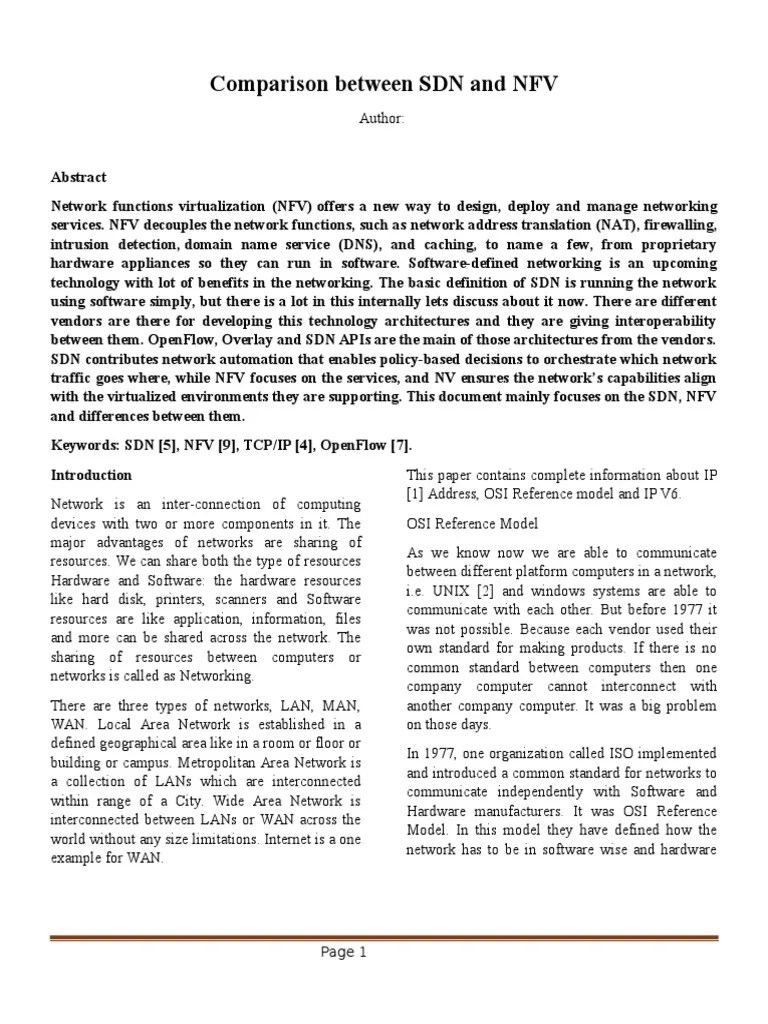 Network Function Virtualization | PDF | Osi Model | Computer Network