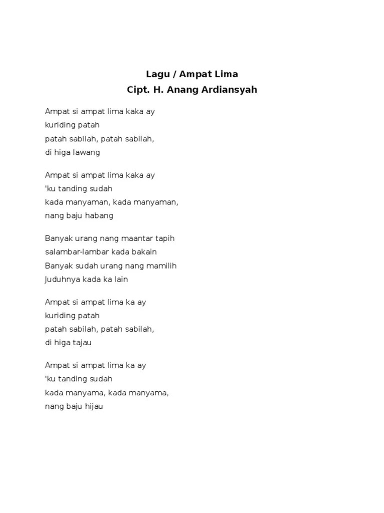 Lagu Daerah KAL-SEL | PDF