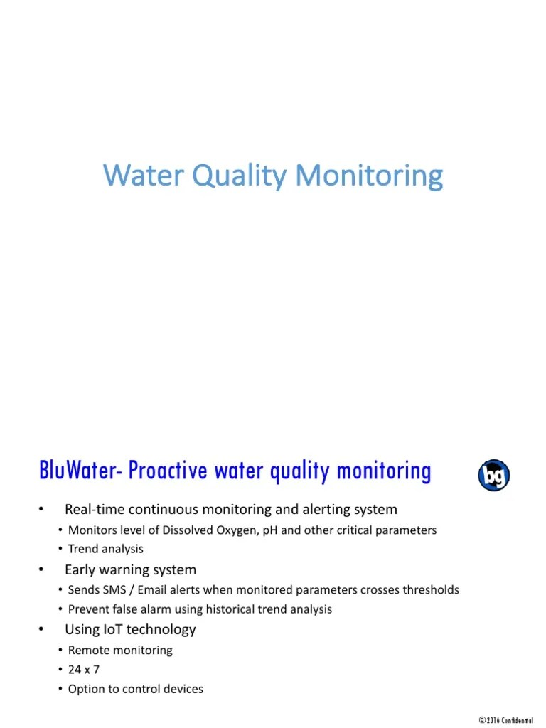 Water Quality Monitoring Slides | PDF | Water Quality | Internet Of Things