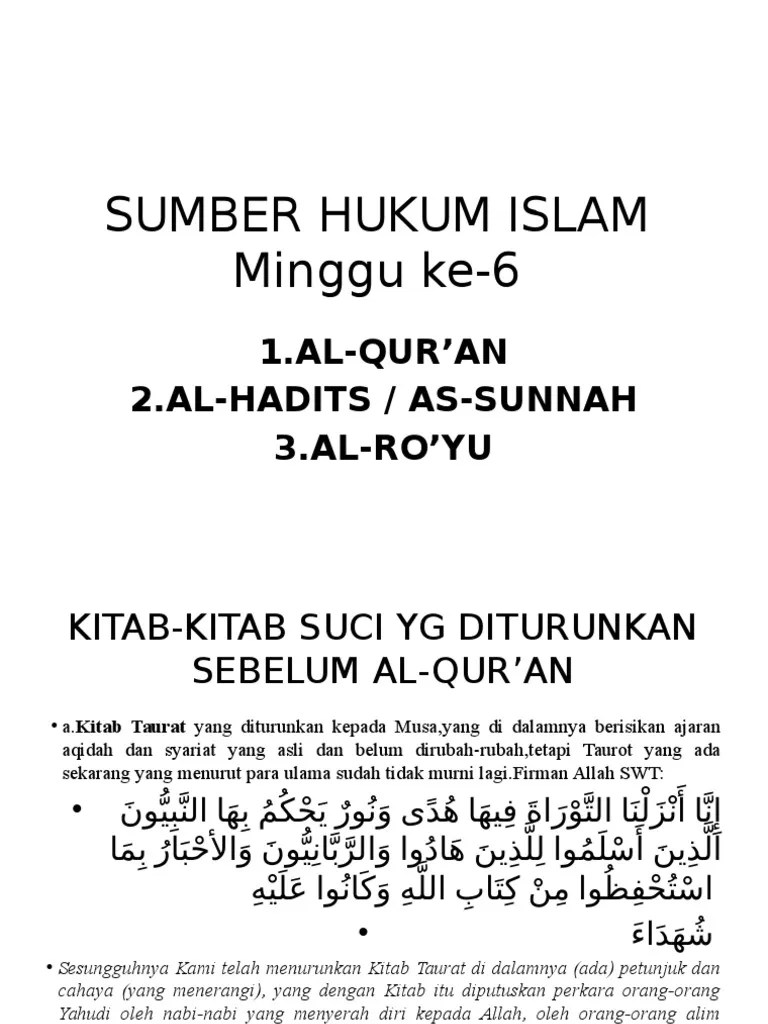 Sumber Hukum Islam | PDF