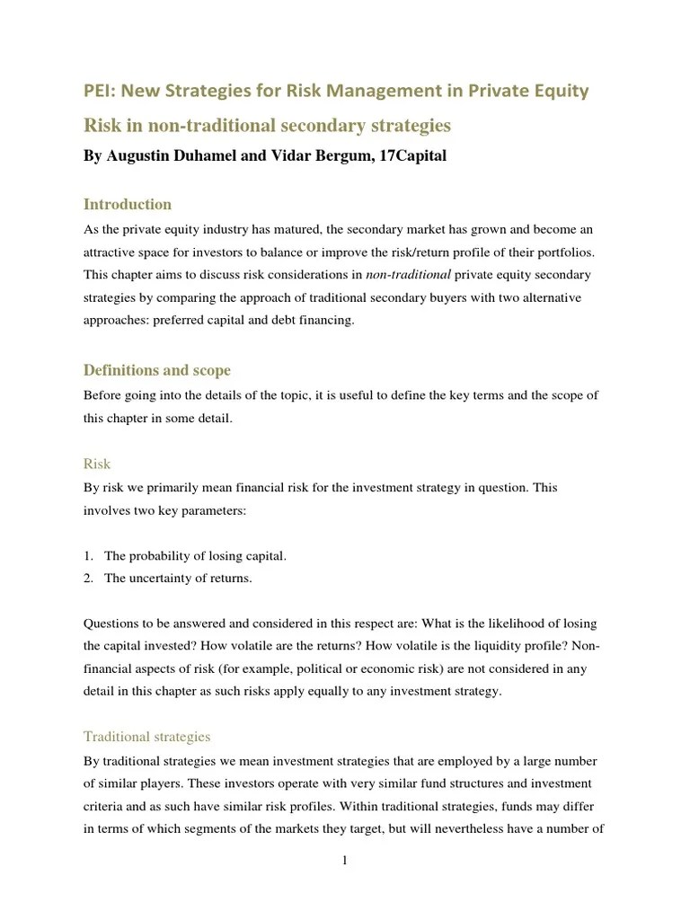 New Strategies For Risk Management | PDF | Diversification (Finance ...