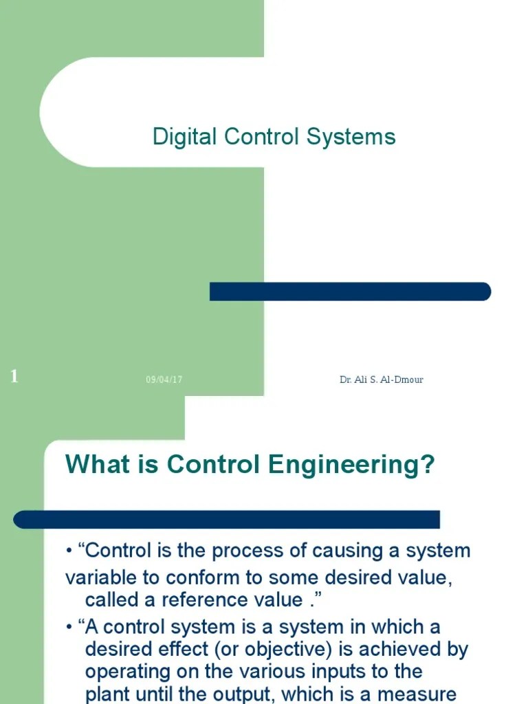 Digital Control Systems Lecture 1 | Download Free PDF | Control Theory ...