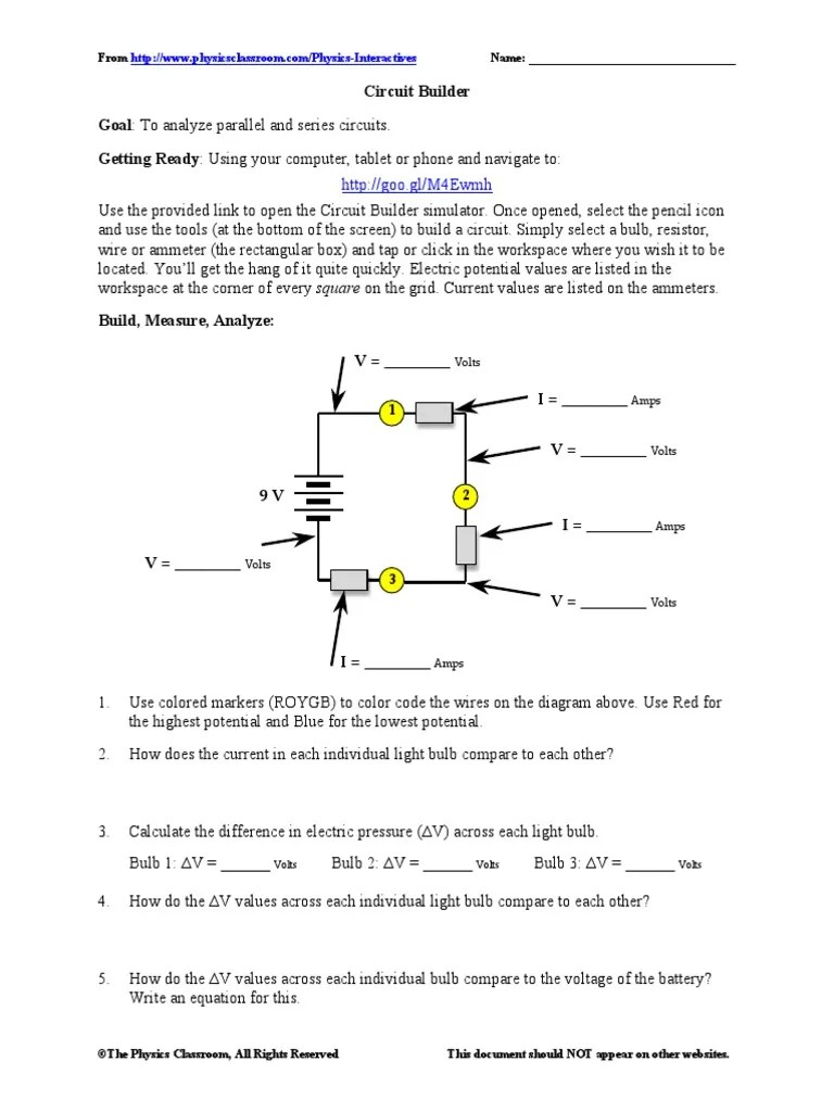 Circuitbuilder Series And Parallel Circuits Electrical