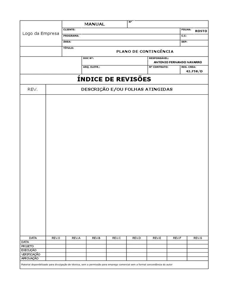 Plano De Contingência (2).pdf | Desperdício | Ambiente Natural