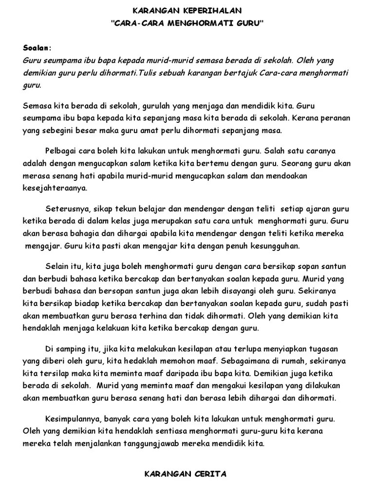 Karangan Bahasa Melayu Tahun 6 / Soleh Solehah Koleksi Karangan Bahasa Melayu Penulisan Facebook