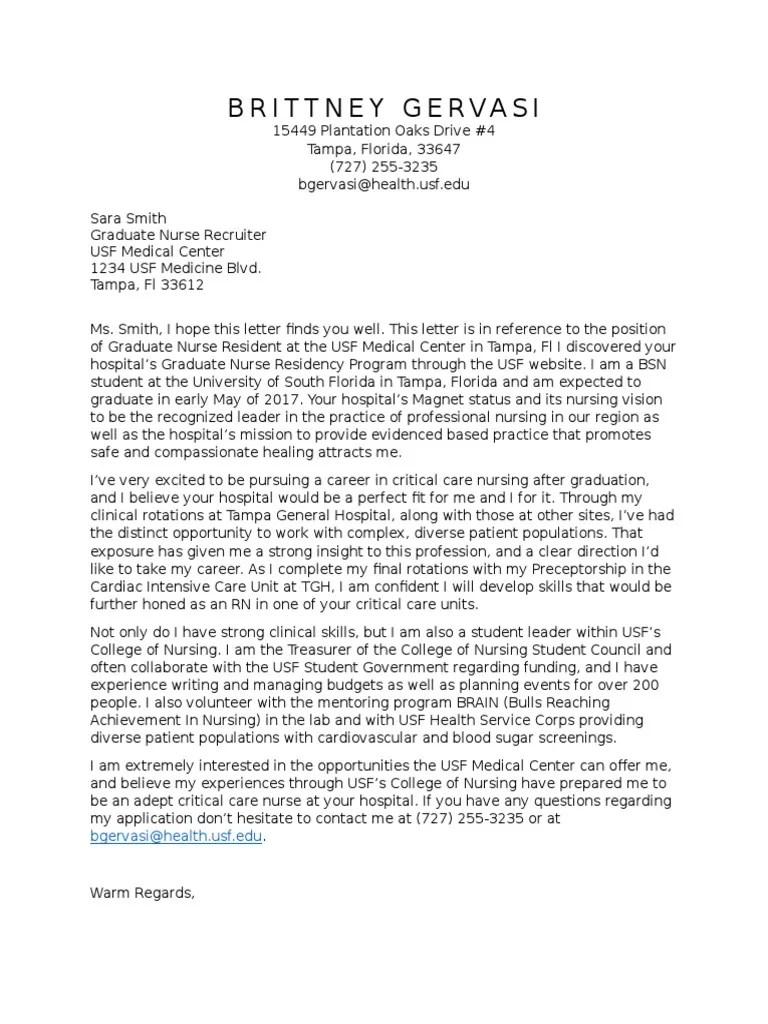 Portfolio Cover Letter | PDF