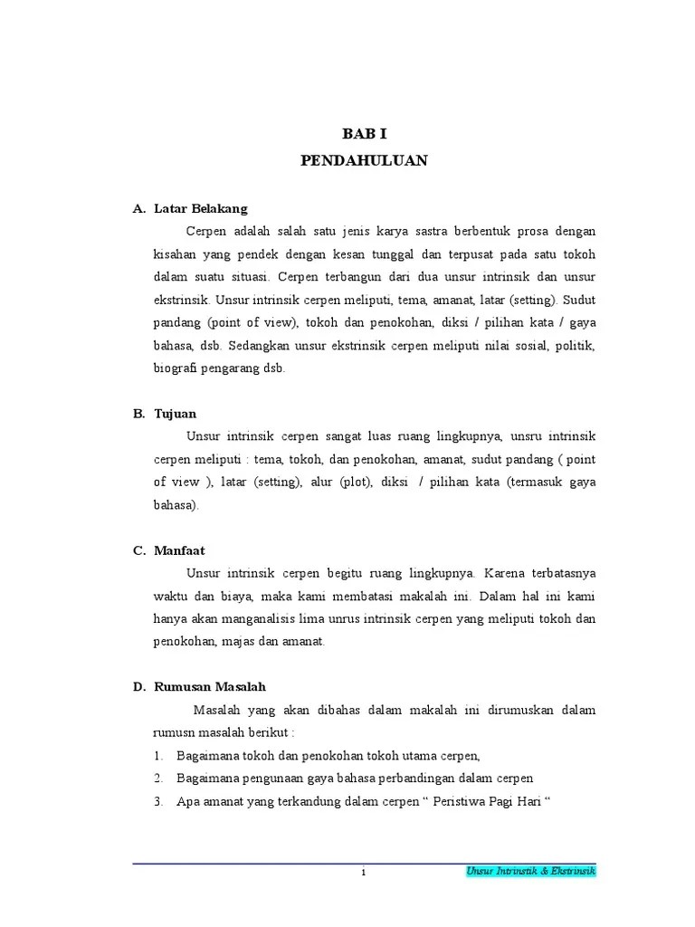 29++ Contoh cerpen beserta unsur intrinsik dan ekstrinsiknya ideas in 2021 