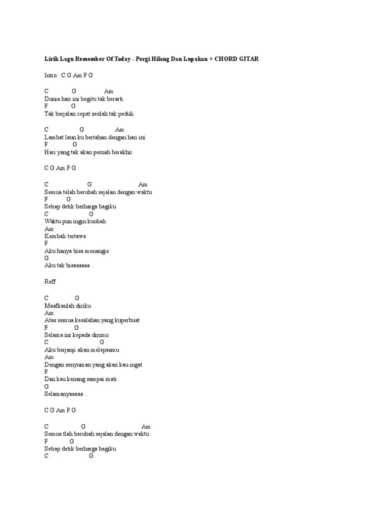 Check spelling or type a new query. Kunci Gitar Lupakanlah Semua Kenangan Ini - Chord Gitar Lagu Lagu Kenangan