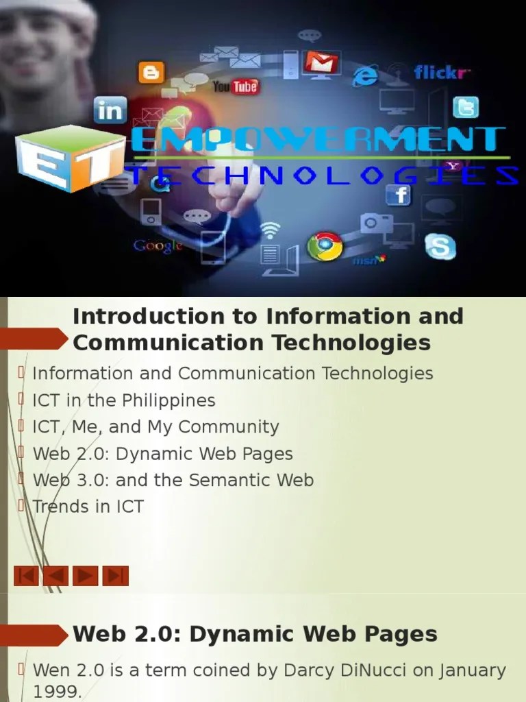 Empowerment Technologies Lesson 1 | PDF | Web 2.0 | Semantic Web