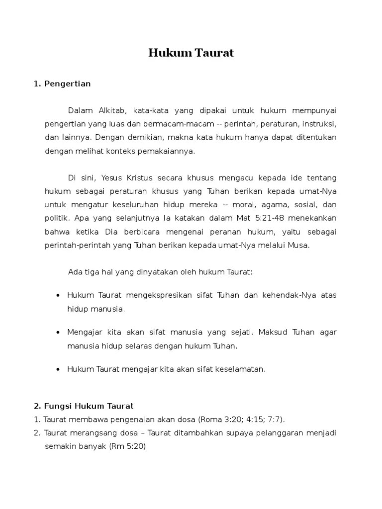 Hukum Taurat | PDF