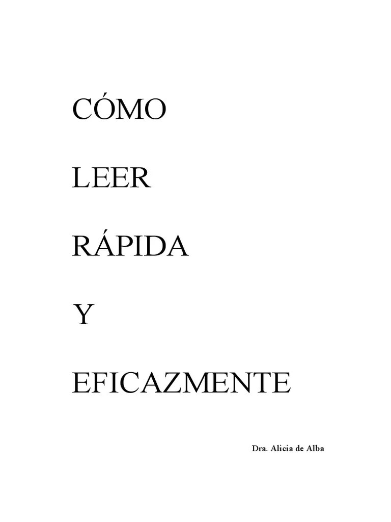 Como Leer Rapida Y Eficazmente | PDF | Ojo Humano | Lectura (proceso)