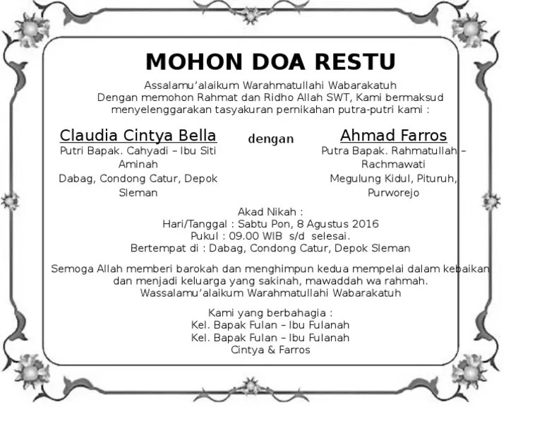 Ucapan Mohon Doa Restu Khitanan Cute766