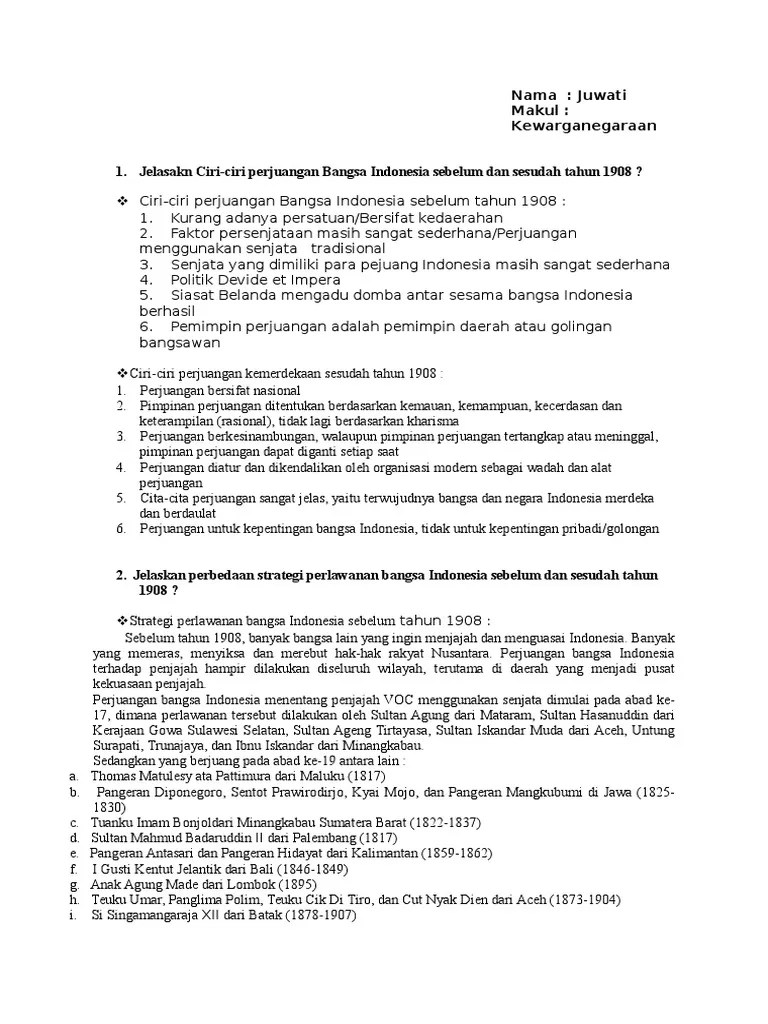 7 perjuangan bangsa indonesia sebelum abad 20 biasa dipimpin oleh para pemimpin. Perbedaan Strategi Perlawanan Bangsa Indonesia Sebelum Dan Sesudah Abad 20 Berbagai Perbedaan