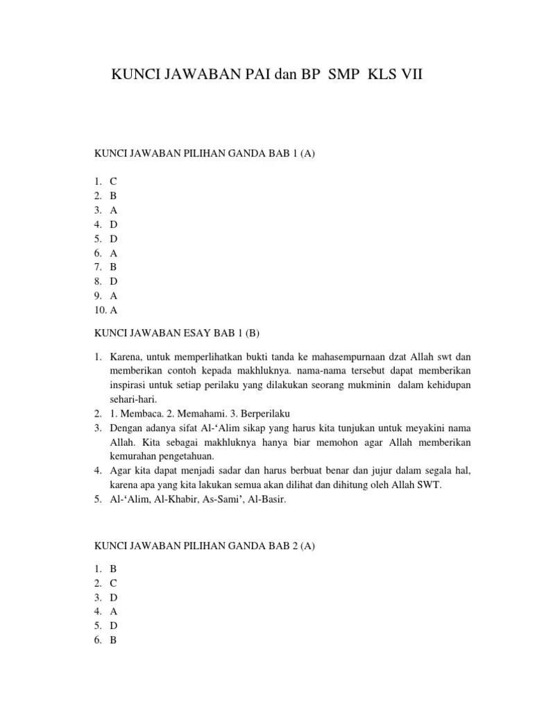 Bab 7 rendah hati, hemat, dan sederhana membuat hidup lebih mulia. Kunci Jawaban Agama Islam Kelas 8 Bab 7 Revisi Sekolah