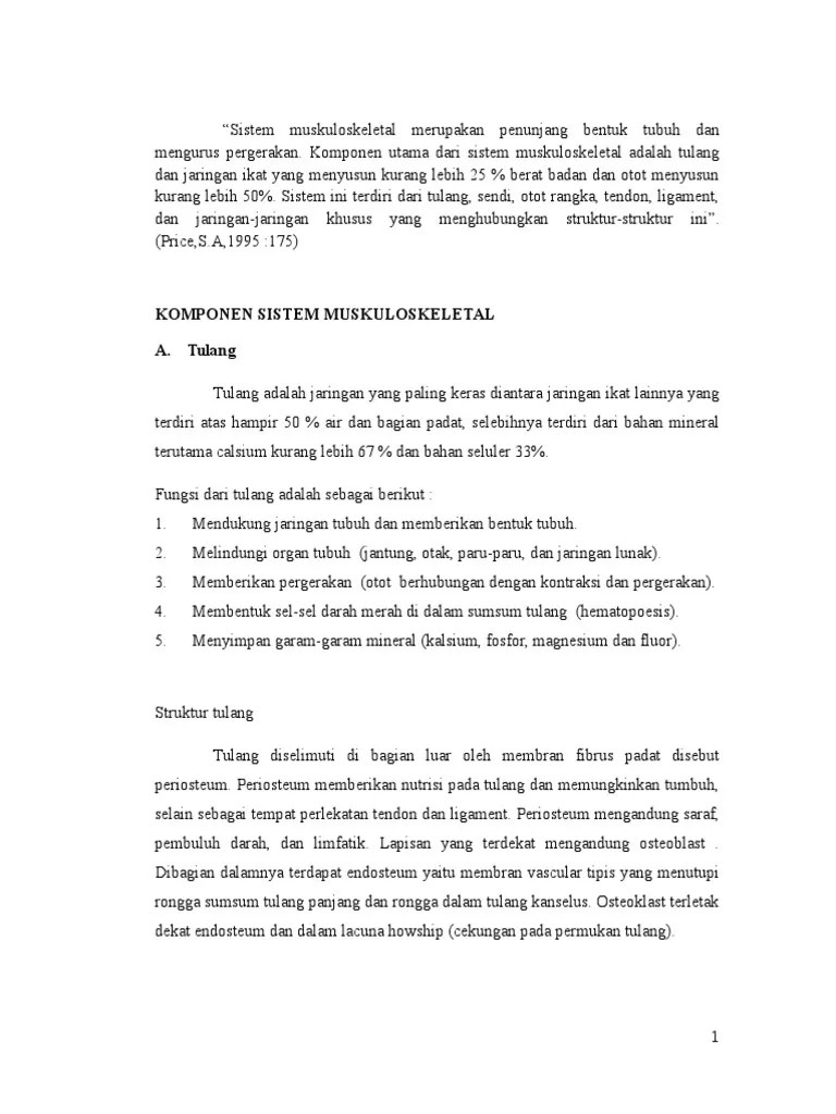 Sistem Muskuloskeletal REVISI | PDF